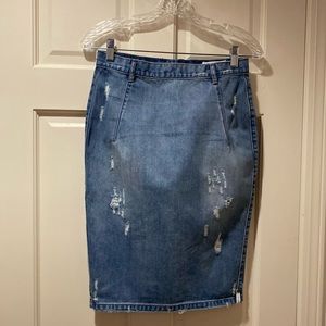 OneTeaspoon Distressed Freelove Denim Skirt SZ 28